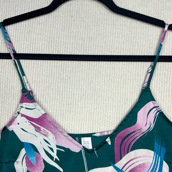 Stars Above Slinky Silky Mini Slip Dress Nightgown Women’s Size SMALL Floral - Picture 4 of 12